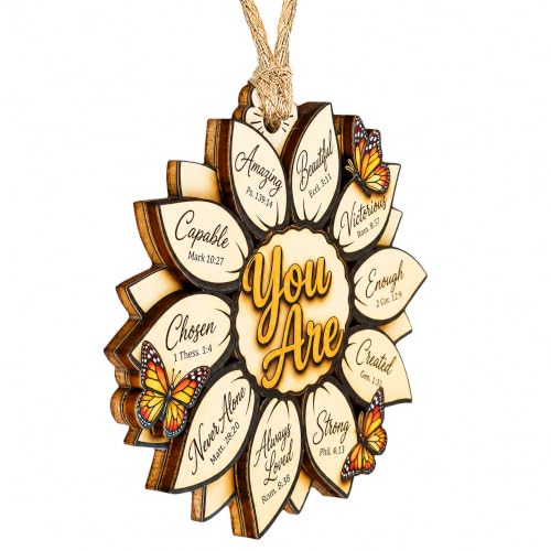Religious Sunflower Christmas Ornament 2026