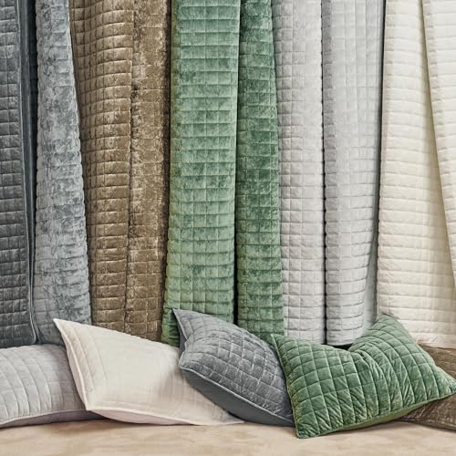 Channel Box Stitch Velvet Quilt Set