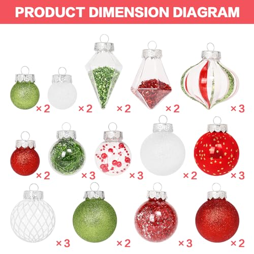 34PCS Red Green (34 Count)