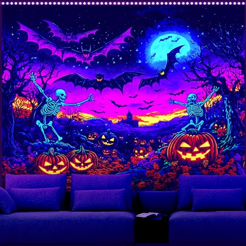 UV Reactive Halloween Tapestry