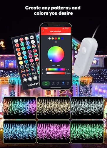 Smart Icicle Lights for Outside (66 Foot)