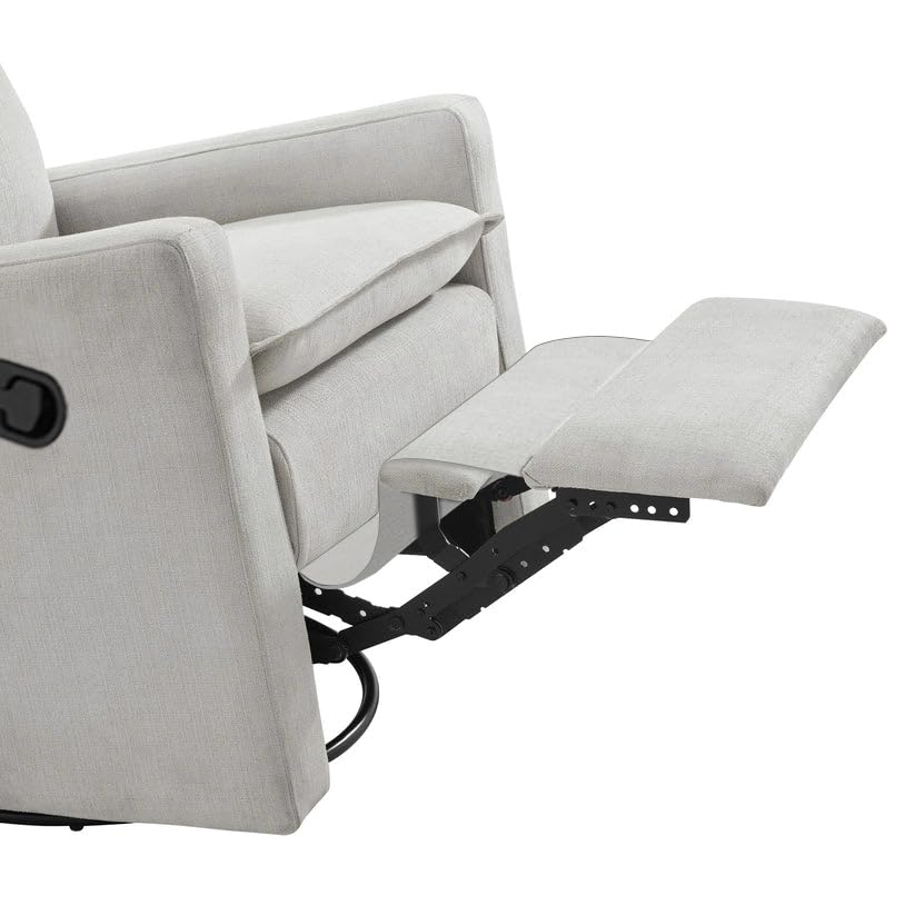 Uptown Upholstered Glider Recliner Rocking Chair 360° Swivel for Nursery and Living Room