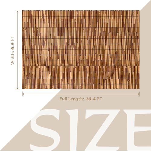 Natural Reed Fencing Roll 6.5x9.8FT Privacy Screen for Patio (63.5275 Sq Ft)
