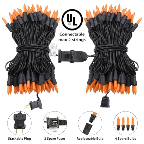 Orange Halloween Lights (75 Foot)