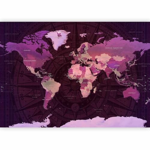 Wall Mural World Map 116x83 in (6 Count)
