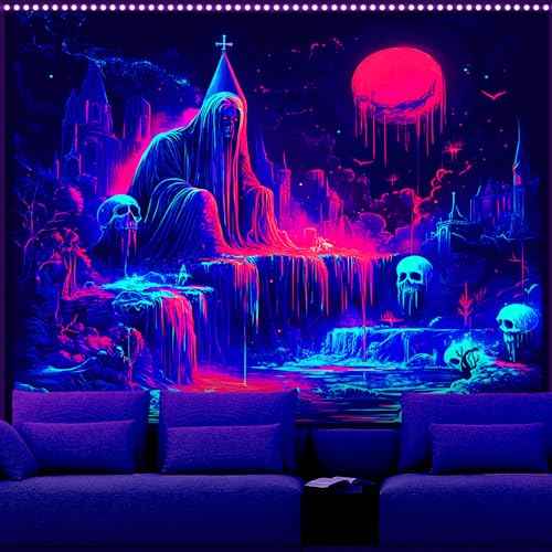 UV Reactive Halloween Tapestry