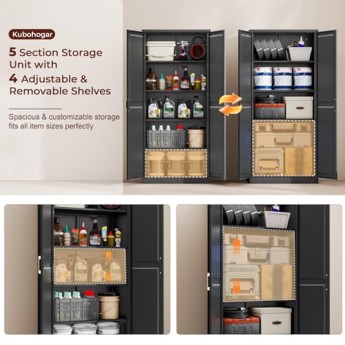 71" Tall Metal Kitchen Pantry Cabinet