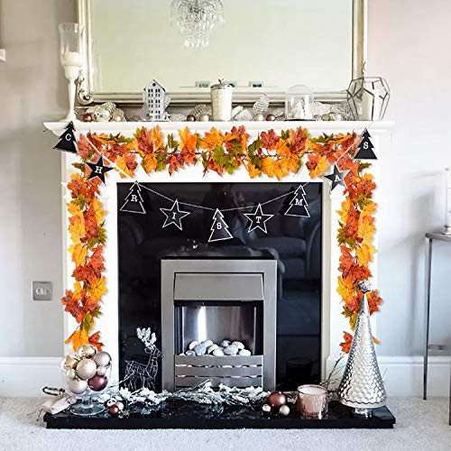 2 Pack Maple Leaves Fall Garland Clearance