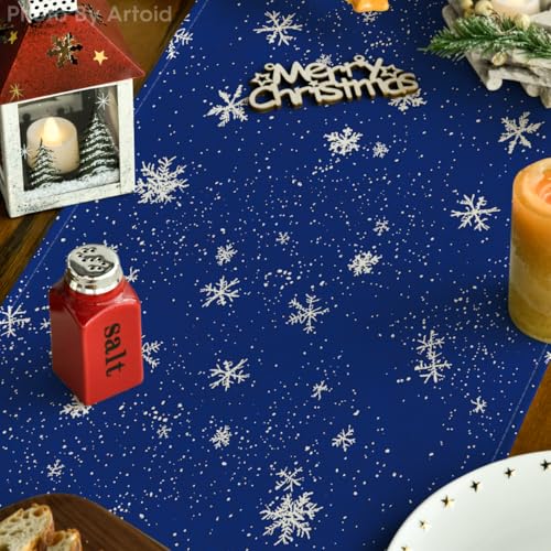 Snowman Christmas Table Runner Home Party Decor 13x120 Inch