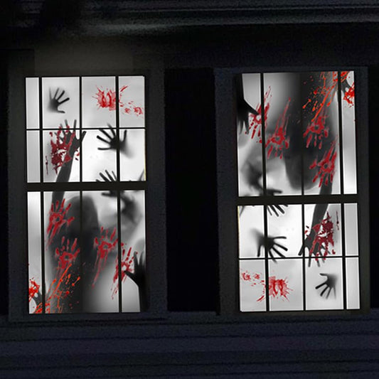 2PCS Halloween Giant Window Decorations Door Cover