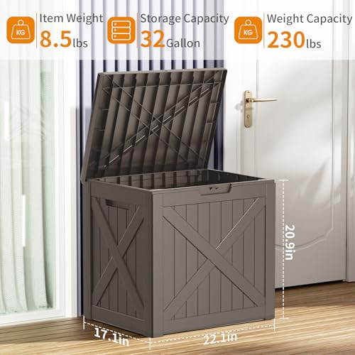 32 Gallon Deck Boxes Outdoor Waterproof
