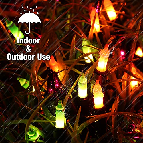 Purple & Green & Orange Halloween Incandescent Lights 21.3ft 100 ct