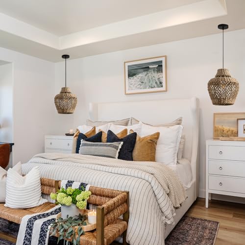 2 Pack Rattan Pendant Light (2 Count)