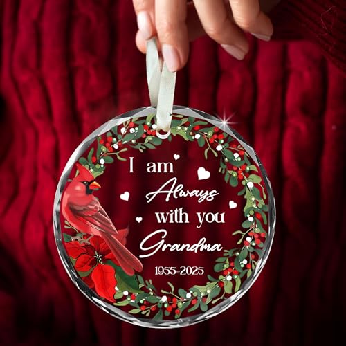 Personalized Cardinal Glass Ornament