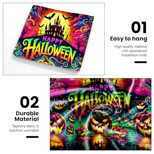 UV Reactive Halloween Tapestry