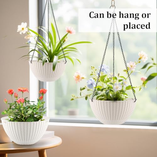 Hanging Planters 8 Inch & 10 Inch (4 Count)