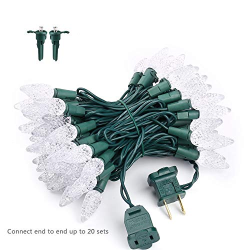 Upgrade Faceted C5 LED String Lights (100 Count)