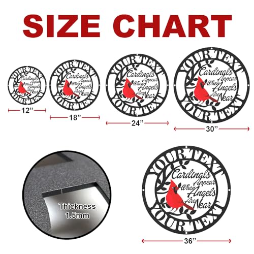 Personalized Name Garden Cardinal Metal Signs