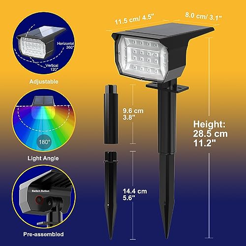 Solar Spot Lights Outdoor Color Changing (4 Count)
