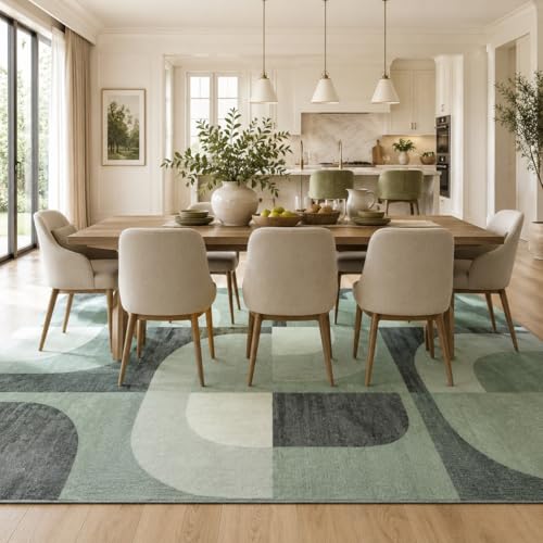 8X10 Area Rugs Modern Abstract Non Slip Washable Large Carpet for Living Room Bedroom (80 Sq Ft)