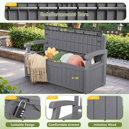 80 Gallon Outdoor Storage Bench Deck Box