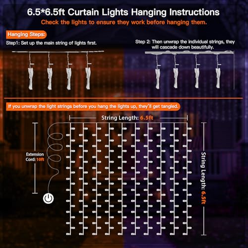 Color Changing Curtain Lights for Halloween