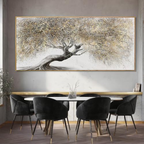 Tree Canvas Wall Art Nature Posters Vintage Hanging Wall Decor 32"x70" Decorations for Living Room Framed Art for Dining Room Area