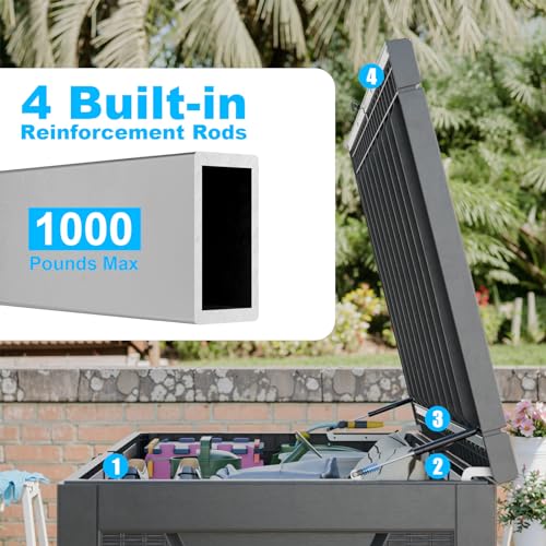 320 Gallon Large Resin Deck Box