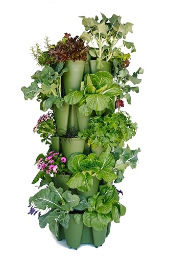 Patented Large 5 Tier Vertical Garden Planter with Patented Internal Watering System Great for Growing a Variety of Strawberries (30 Count)