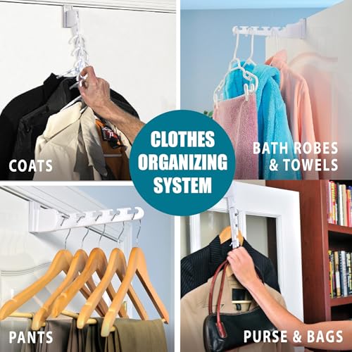 Over-the-Door Hanger Organizer, 3-Pack, Space Saving, White (3 Count)