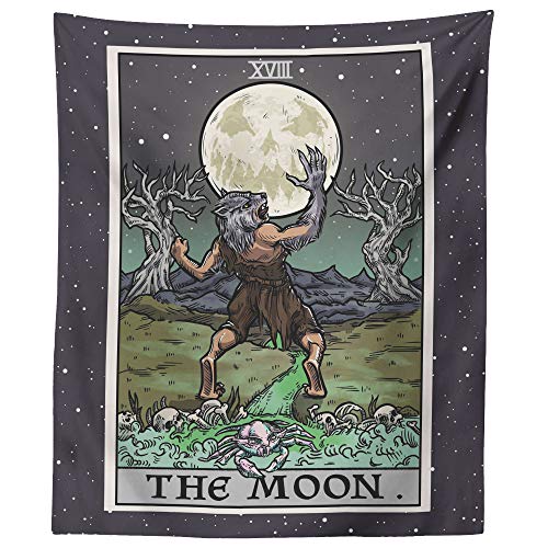 The Moon Tarot Card Tapestry