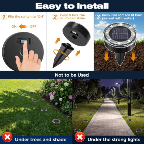 Mini Solar Ground Lights 24 Pack (24 Count)