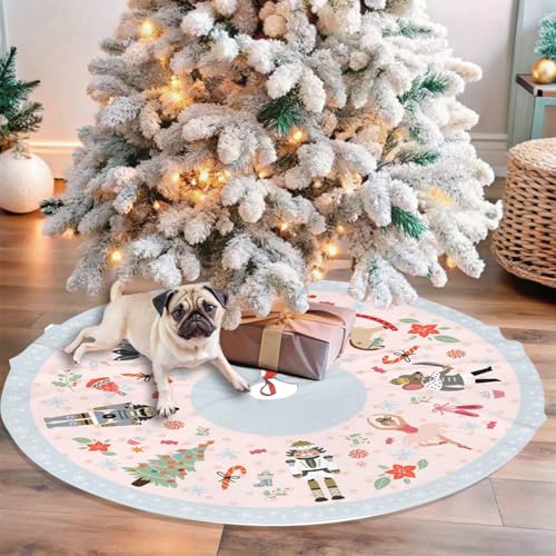 36" Cute Nutcracker Christmas Tree Skirt