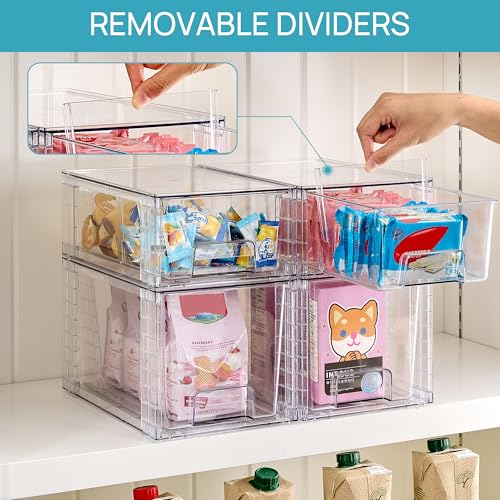 Clear Stackable Storage Drawers (6 Count)