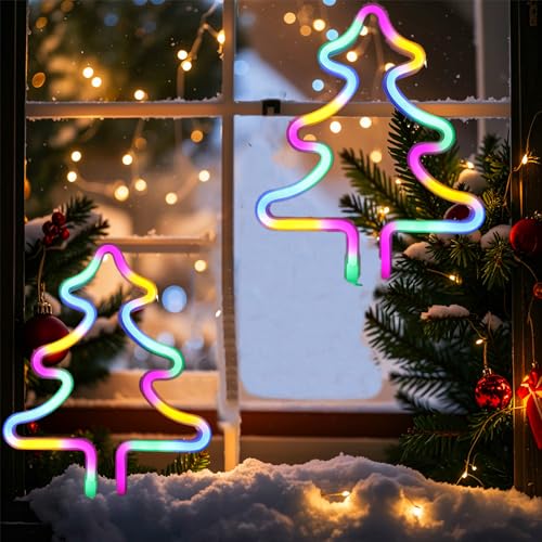 Christmas Tree Neon Light Signs for Bedroom Bedside Dorm Wall Decor