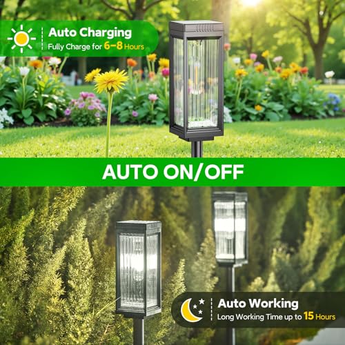 Solar Pathway Lights Outdoor (12 Count)