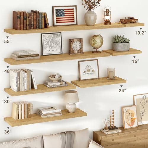 10 Inch Deep Floating Shelves 30x10” Set of 2 (2 Count)