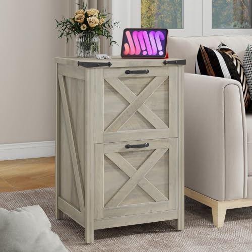Vertical File Cabinet with 2 Drawers for Home Office