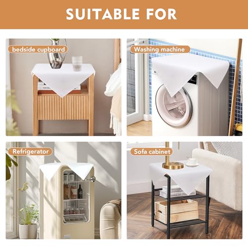 2 Pack Small Square Tablecloth 24 x 24 Inch White Table Cloth (2 Count)