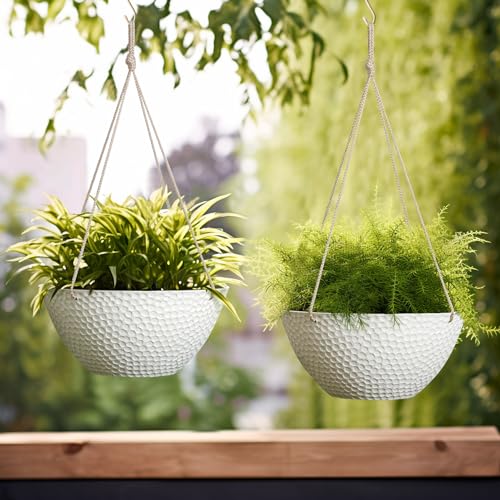 Large Hanging Planters for Outdoor Plants (2 Count)