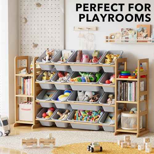 Toy Storage Organizer with 6 Shelves and 16 Bins