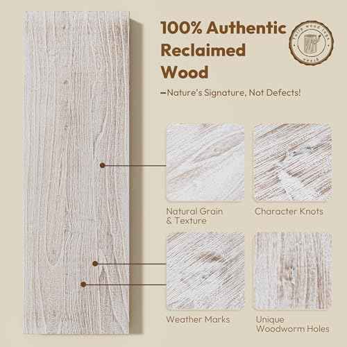 Elm Wood Floating Shelf 48x8” Set of 1
