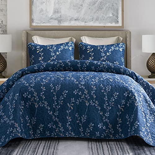 Reversible Boho Quilt King Size Navy