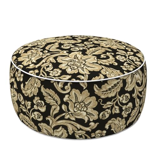Indoor Outdoor Inflatable Ottoman with Handle D21 x H9 Inch