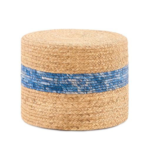 Handwoven Water Hyacinth Ottoman Pouf
