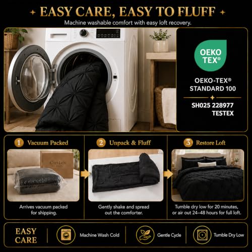 King Size Comforter Set Black