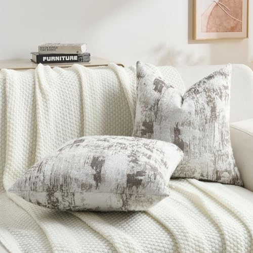 Pack of 2 Faux Cashmere Throw Pillow Covers 18x18 Inch (2 Count)