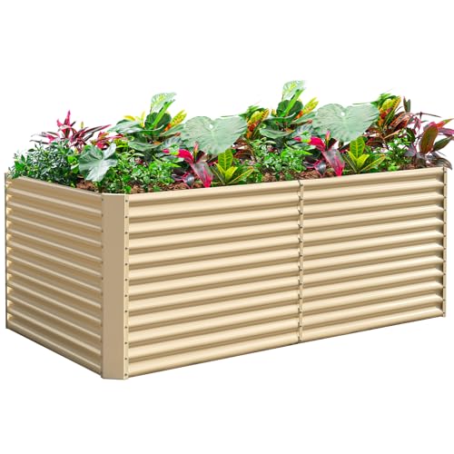 6x3x3ft Rectangular Galvanized Raised Garden Beds