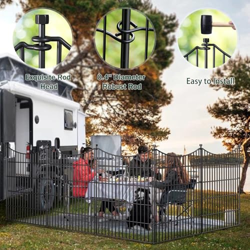 No Dig Dog Fence Outdoor for Yard
