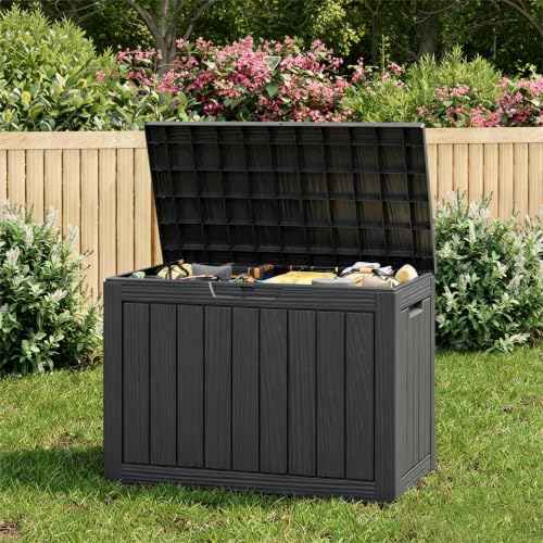 55 Gallon Outdoor Storage Box Waterproof Deck Box for Patio